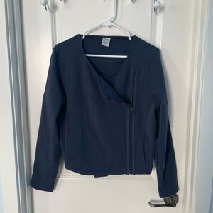 Wool& Lou Ponte Moto Jacket - Washed Navy